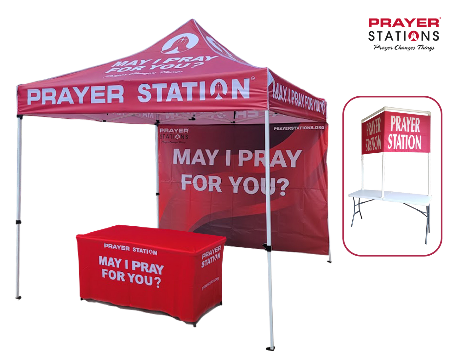 English Bundle - 3 Prayer Stations (Tent, Table, Classic with English Banner)