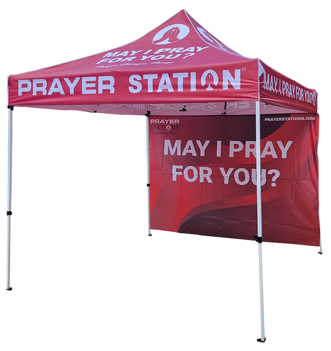 PRAYER STATION® TENT w/ BACK WALL