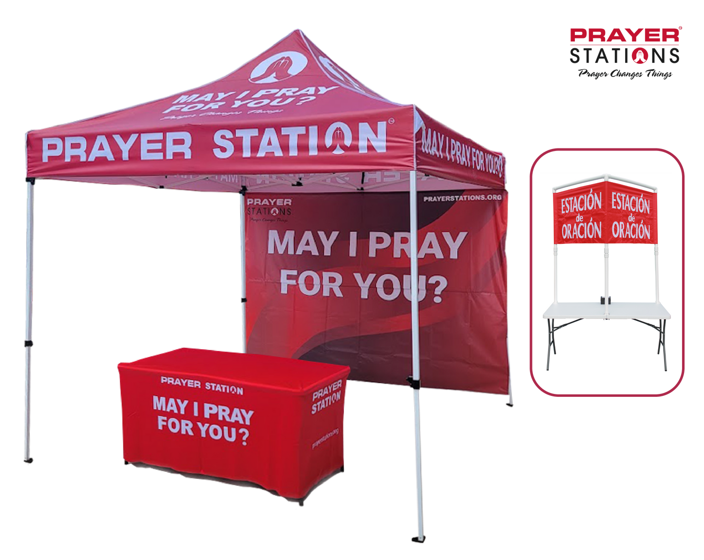 Spanish Bundle - 3 Prayer Stations (Tent, Table, Classic with Spanish Banner)