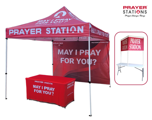 English Bundle - 3 Prayer Stations (Tent, Table, Classic with English Banner)