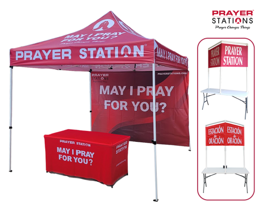 Full Bundle - 3 Prayer Stations (Tent, Table, Classic) English & Spanish Banners