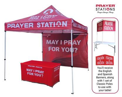 Full Bundle - 3 Prayer Stations (Tent, Table, Classic) English & Spanish Banners