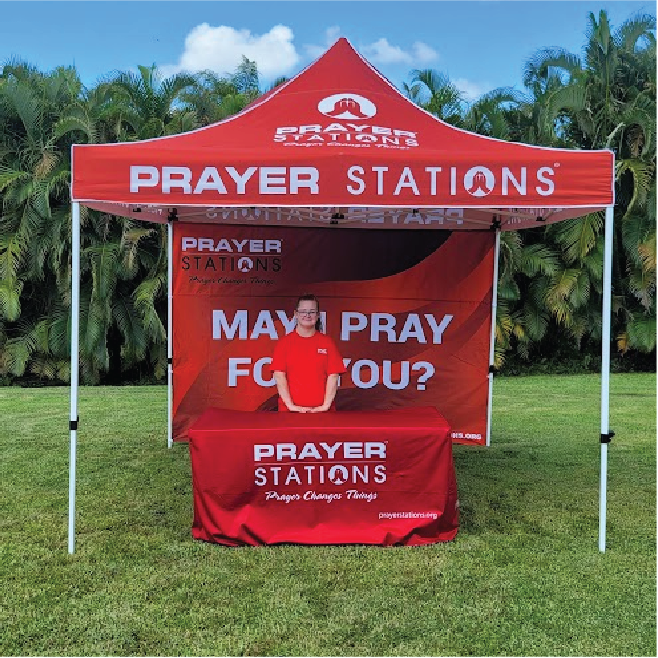 PRAYER STATION® TENT w/ BACK WALL, TABLE & TABLE COVER