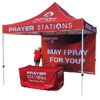 PRAYER STATION® TENT w/ BACK WALL, TABLE & TABLE COVER