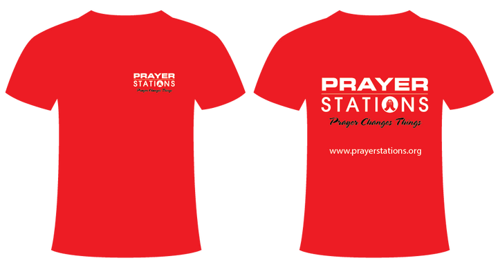 Prayer Station Red Tees